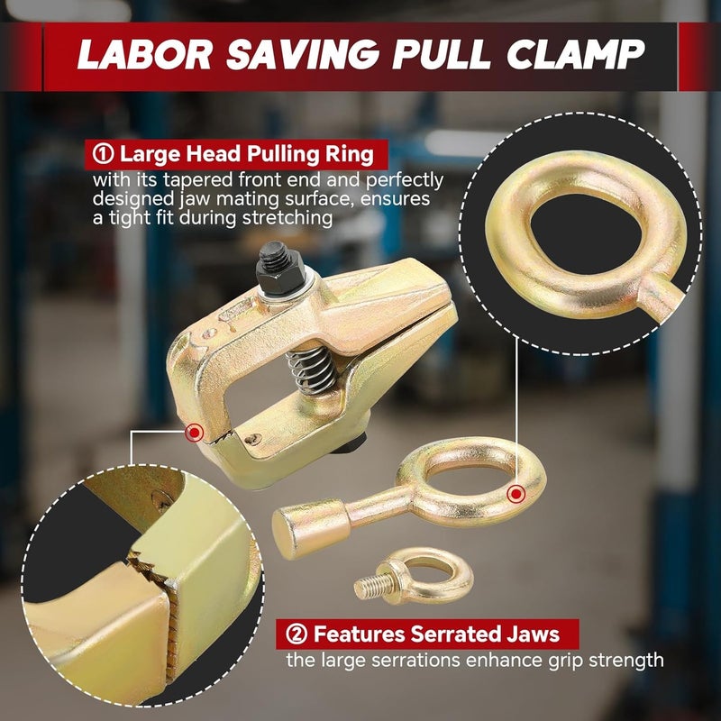 weyleity Auto Body Repair Pull Clamp | 5 Ton Top and Straight 2 Way Pull Clamp Repair Clamp Self Tightening Frame Grips Pull Clamp for Automotive Car Vehicle Body Repair - Image 5